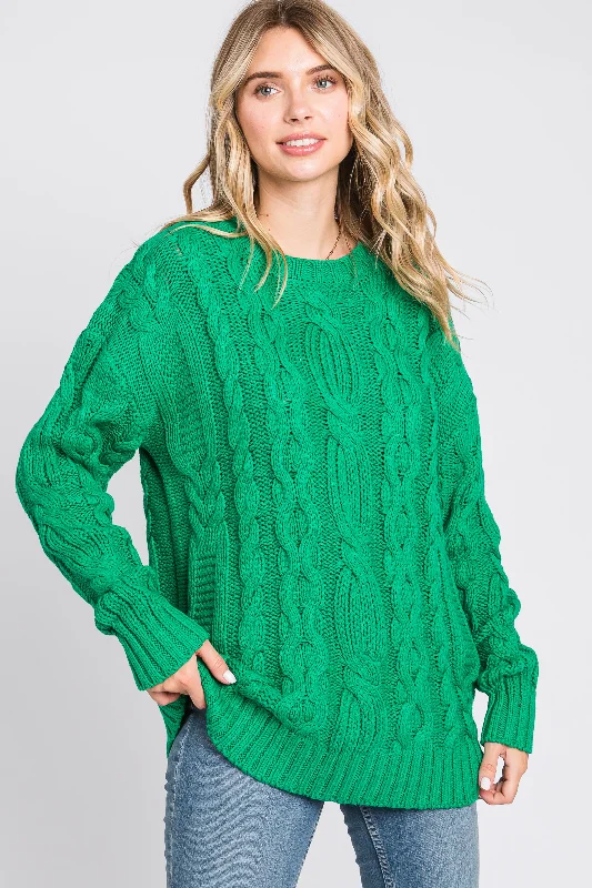 Women's Long Sleeve Turtleneck Cashmere SweatersChunky Knit Women Sweater for Winter WarmthGreen Chunky Cable Knit Sweater Women's Long Sleeve Turtleneck Cashmere SweatersChunky Knit Women Sweater for Winter WarmthGreen Chunky Cable Knit Sweater