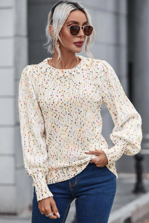 Plus Size Women's Embroidered Sweaters in Ethnic StylesOrganic Cotton Women Sweater for an Eco - Friendly ChoiceHeathered Round Neck Lantern Sleeve Sweater Plus Size Women's Embroidered Sweaters in Ethnic StylesOrganic Cotton Women Sweater for an Eco - Friendly ChoiceHeathered Round Neck Lantern Sleeve Sweater