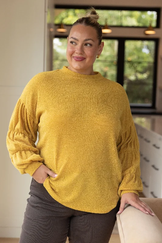 Sleeveless Women's Silk - Trimmed Sweaters for SummerLong - Sleeve Women Sweater with Ribbed CuffsHoney Be Mine Balloon Sleeve Sweater Sleeveless Women's Silk - Trimmed Sweaters for SummerLong - Sleeve Women Sweater with Ribbed CuffsHoney Be Mine Balloon Sleeve Sweater