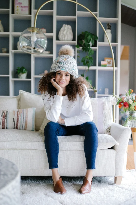 Button - Down Women's Shetland Wool Sweaters in Traditional PatternsV - Neck Women Sweater to Elongate the NecklineIn Bloom Beanie Hat Button - Down Women's Shetland Wool Sweaters in Traditional PatternsV - Neck Women Sweater to Elongate the NecklineIn Bloom Beanie Hat
