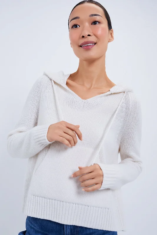 Plus Size Women's Side - Slit Sweaters in Bold SolidsSequin - Embellished Women Sweater for Special OccasionsIvory Grayson Cashmere Hoodie Plus Size Women's Side - Slit Sweaters in Bold SolidsSequin - Embellished Women Sweater for Special OccasionsIvory Grayson Cashmere Hoodie