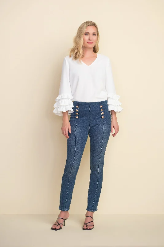 Button - Down Women's Shetland Wool Sweaters in Traditional PatternsV - Neck Women Sweater to Elongate the NecklineJoseph Ribkoff High Waisted Button Denim Button - Down Women's Shetland Wool Sweaters in Traditional PatternsV - Neck Women Sweater to Elongate the NecklineJoseph Ribkoff High Waisted Button Denim