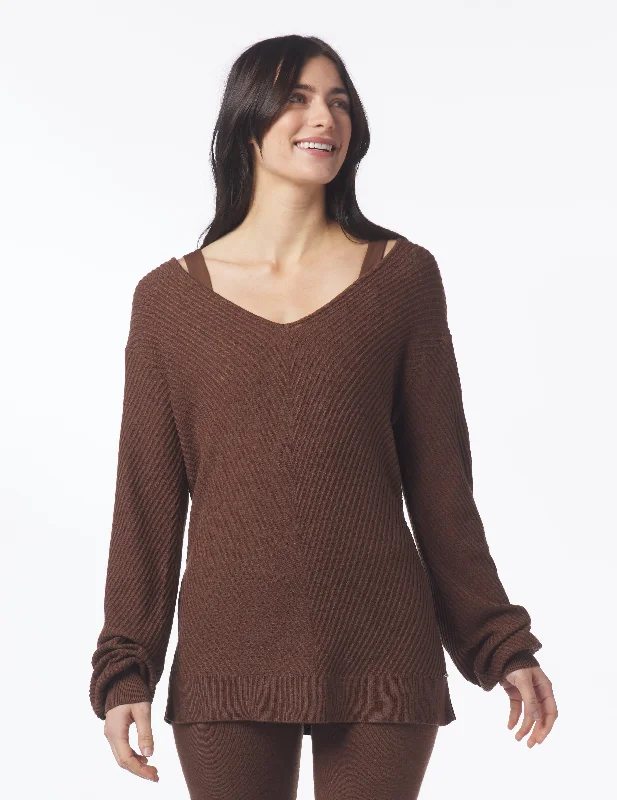 Plus Size Women's Ruffled Hem Sweaters in Floral PrintsFloral Print Women Sweater for a Feminine AppealLuxury Rib Sweater: Espresso Plus Size Women's Ruffled Hem Sweaters in Floral PrintsFloral Print Women Sweater for a Feminine AppealLuxury Rib Sweater: Espresso