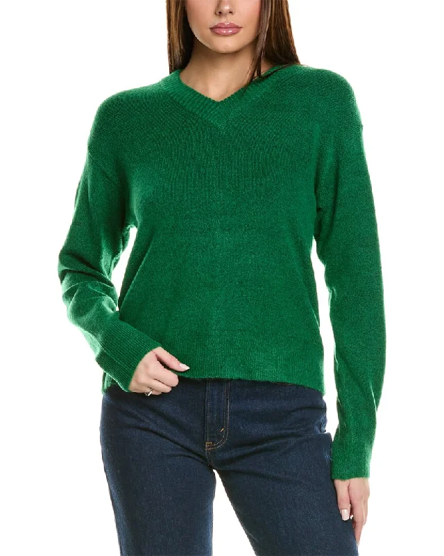 Sleeveless Women's Silk - Trimmed Sweaters for SummerLong - Sleeve Women Sweater with Ribbed CuffsMichael Stars Wes Fitted V-Neck Sweater Sleeveless Women's Silk - Trimmed Sweaters for SummerLong - Sleeve Women Sweater with Ribbed CuffsMichael Stars Wes Fitted V-Neck Sweater