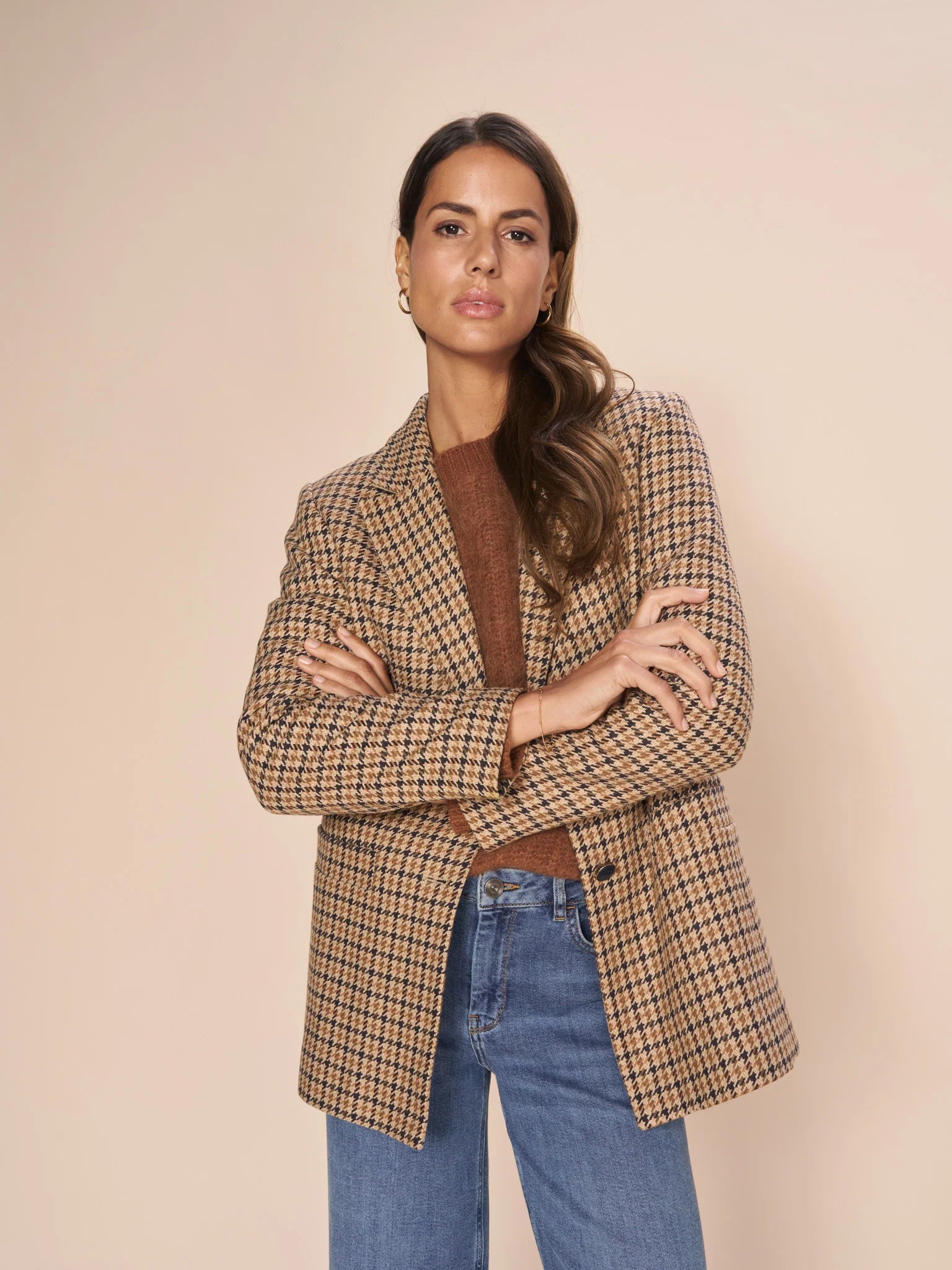 Button - Down Women's Shetland Wool Sweaters in Traditional PatternsV - Neck Women Sweater to Elongate the NecklineMos Mosh Big Dipper Brana Grafite Blazer Button - Down Women's Shetland Wool Sweaters in Traditional PatternsV - Neck Women Sweater to Elongate the NecklineMos Mosh Big Dipper Brana Grafite Blazer