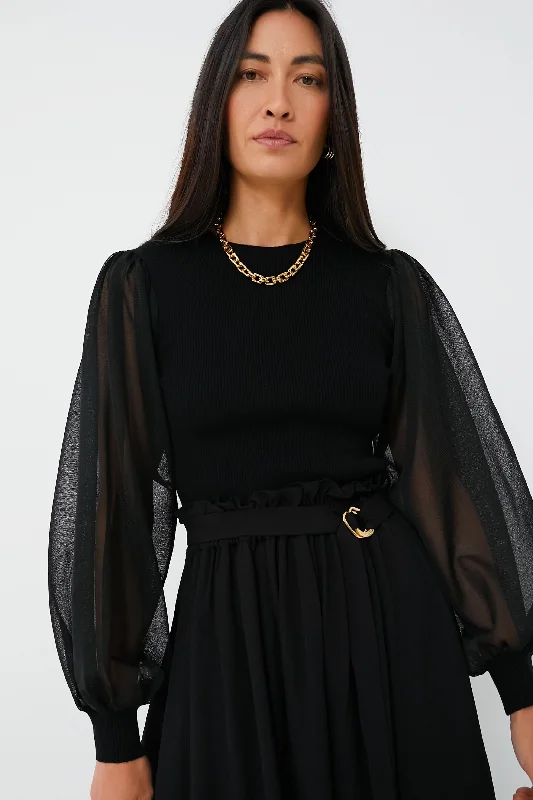 Plus Size Women's Belted Cable Knit SweatersCable - Knit Women Sweater with Intricate PatternsNoir Sabrina Pullover Plus Size Women's Belted Cable Knit SweatersCable - Knit Women Sweater with Intricate PatternsNoir Sabrina Pullover