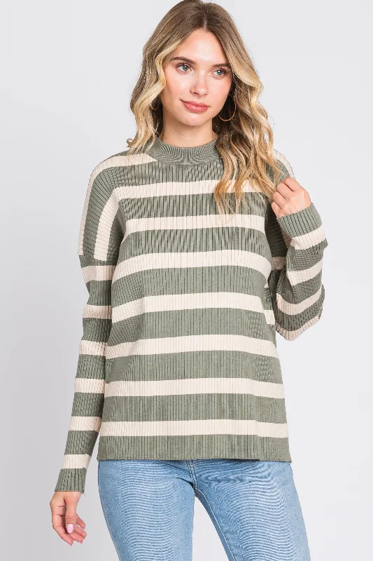 Short Sleeve Women's Cotton Blend Sweaters in Pastel ColorsCashmere Women Sweater with a Luxurious Soft TouchOlive Striped Ribbed Long Sleeve Top Short Sleeve Women's Cotton Blend Sweaters in Pastel ColorsCashmere Women Sweater with a Luxurious Soft TouchOlive Striped Ribbed Long Sleeve Top