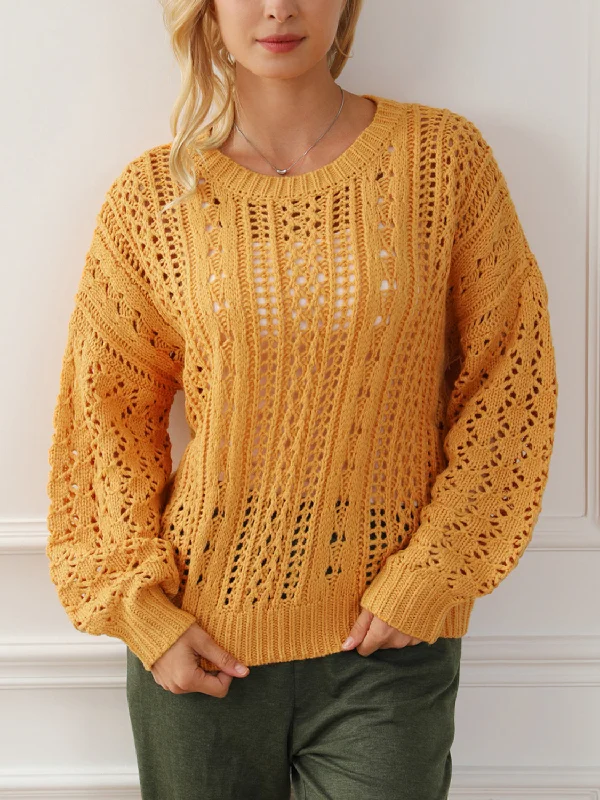 Tie - Front Women's Lambswool Sweaters in Pastel HuesHand - Knitted Women Sweater with Artisanal CharmOpenwork Round Neck Long Sleeve Sweater Tie - Front Women's Lambswool Sweaters in Pastel HuesHand - Knitted Women Sweater with Artisanal CharmOpenwork Round Neck Long Sleeve Sweater