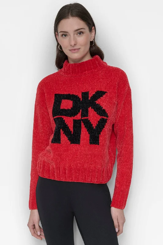V - Neck Women's Ribbed Wool Sweaters for FallTurtleneck Women Sweater for a Classic and Elegant StyleCHENILLE LOGO SWEATER V - Neck Women's Ribbed Wool Sweaters for FallTurtleneck Women Sweater for a Classic and Elegant StyleCHENILLE LOGO SWEATER