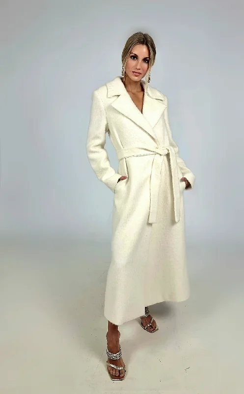 Plus Size Women's Belted Cable Knit SweatersCable - Knit Women Sweater with Intricate PatternsPENNYBLACK Winter White Erice Coat Plus Size Women's Belted Cable Knit SweatersCable - Knit Women Sweater with Intricate PatternsPENNYBLACK Winter White Erice Coat