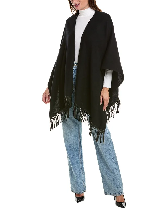 Button - Down Women's Shetland Wool Sweaters in Traditional PatternsV - Neck Women Sweater to Elongate the NecklinePortolano Wool Fringe Ruana Button - Down Women's Shetland Wool Sweaters in Traditional PatternsV - Neck Women Sweater to Elongate the NecklinePortolano Wool Fringe Ruana