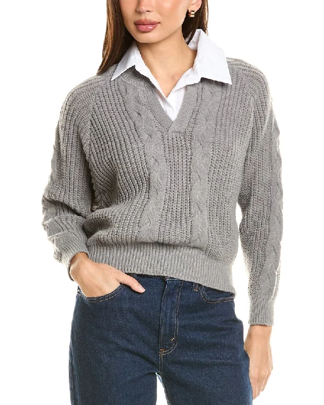 Hooded Women's Fleece - Lined Sweaters for WinterLightweight Women Sweater for Spring and FallSeraphina Layered Sweater Hooded Women's Fleece - Lined Sweaters for WinterLightweight Women Sweater for Spring and FallSeraphina Layered Sweater