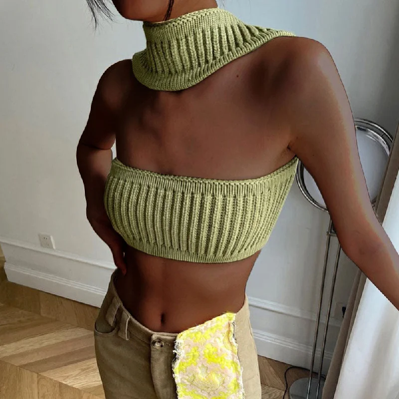 Short Sleeve Women's Cotton Blend Sweaters in Pastel ColorsCashmere Women Sweater with a Luxurious Soft TouchSexy Multi Way Halter Neck Ribbed Knit Bandeau Top Short Sleeve Women's Cotton Blend Sweaters in Pastel ColorsCashmere Women Sweater with a Luxurious Soft TouchSexy Multi Way Halter Neck Ribbed Knit Bandeau Top