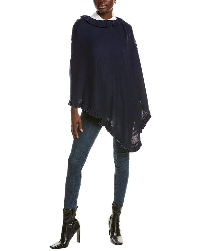 Women's Long Sleeve Turtleneck Cashmere SweatersChunky Knit Women Sweater for Winter Warmthsofiacashmere Ruffle Trim Wool & Cashmere-Blend Poncho Women's Long Sleeve Turtleneck Cashmere SweatersChunky Knit Women Sweater for Winter Warmthsofiacashmere Ruffle Trim Wool & Cashmere-Blend Poncho