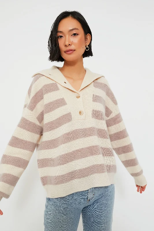 Plus Size Women's Oversized Chunky Knit SweatersOversized Women Sweater for a Cozy and Fashionable LookVanilla Mauve Walden Stripe Cashmere Rafferty Sweater Plus Size Women's Oversized Chunky Knit SweatersOversized Women Sweater for a Cozy and Fashionable LookVanilla Mauve Walden Stripe Cashmere Rafferty Sweater