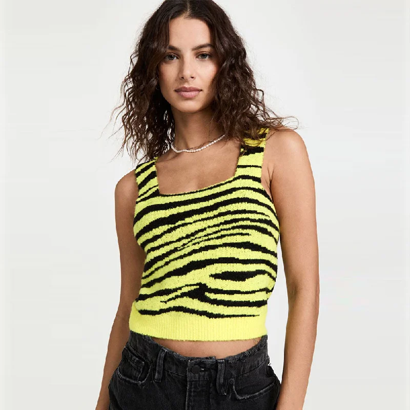 Button - Down Women's Shetland Wool Sweaters in Traditional PatternsV - Neck Women Sweater to Elongate the NecklineYellow Zebra Print Square Neck Suspender Strap Eyelash Knit Tank Top Button - Down Women's Shetland Wool Sweaters in Traditional PatternsV - Neck Women Sweater to Elongate the NecklineYellow Zebra Print Square Neck Suspender Strap Eyelash Knit Tank Top