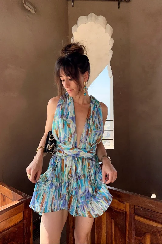 Empire Waist Women Dress to Accentuate the Bust and Conceal the WaistBora Bora Abstract Romper Empire Waist Women Dress to Accentuate the Bust and Conceal the WaistBora Bora Abstract Romper