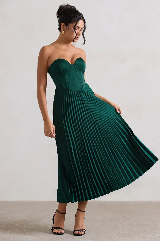 Sheath Women Dress with a Tailored Fit for a Professional LookBordeaux | Green Satin Corset Style Midi Dress Sheath Women Dress with a Tailored Fit for a Professional LookBordeaux | Green Satin Corset Style Midi Dress