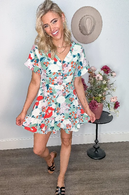 Halter Neck Women Dress to Show Off the Shoulders and NecklineSage Combo V-Neck Button Detail Dress Halter Neck Women Dress to Show Off the Shoulders and NecklineSage Combo V-Neck Button Detail Dress