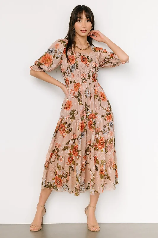 Sleeveless Women Dress in Bright Colors for Summer PartiesFabian Jacquard Midi Dress | Dusty Mauve Multi Sleeveless Women Dress in Bright Colors for Summer PartiesFabian Jacquard Midi Dress | Dusty Mauve Multi