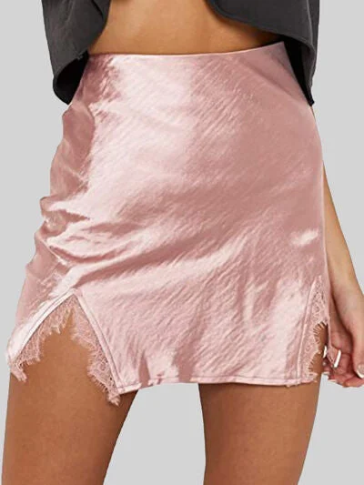 Strapless Women Dress with a Built - in Bra for Comfort and Support Strapless Women Dress with a Built - in Bra for Comfort and Support Lace Detail Slit Mini Skirt Strapless Women Dress with a Built - in Bra for Comfort and Support Strapless Women Dress with a Built - in Bra for Comfort and Support Lace Detail Slit Mini Skirt
