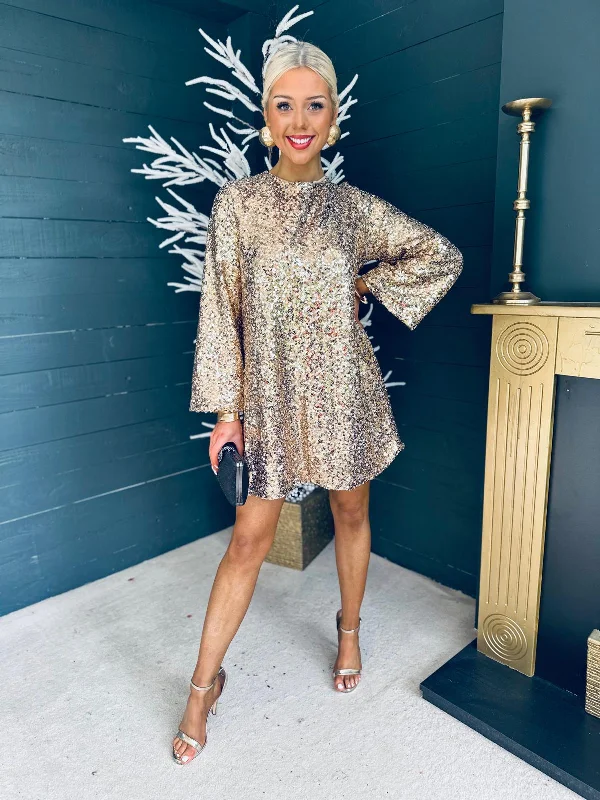 Printed Abstract Women Dress for a Modern and Artistic AppealMila Bow Detail Sequin Mini Dress Gold Printed Abstract Women Dress for a Modern and Artistic AppealMila Bow Detail Sequin Mini Dress Gold