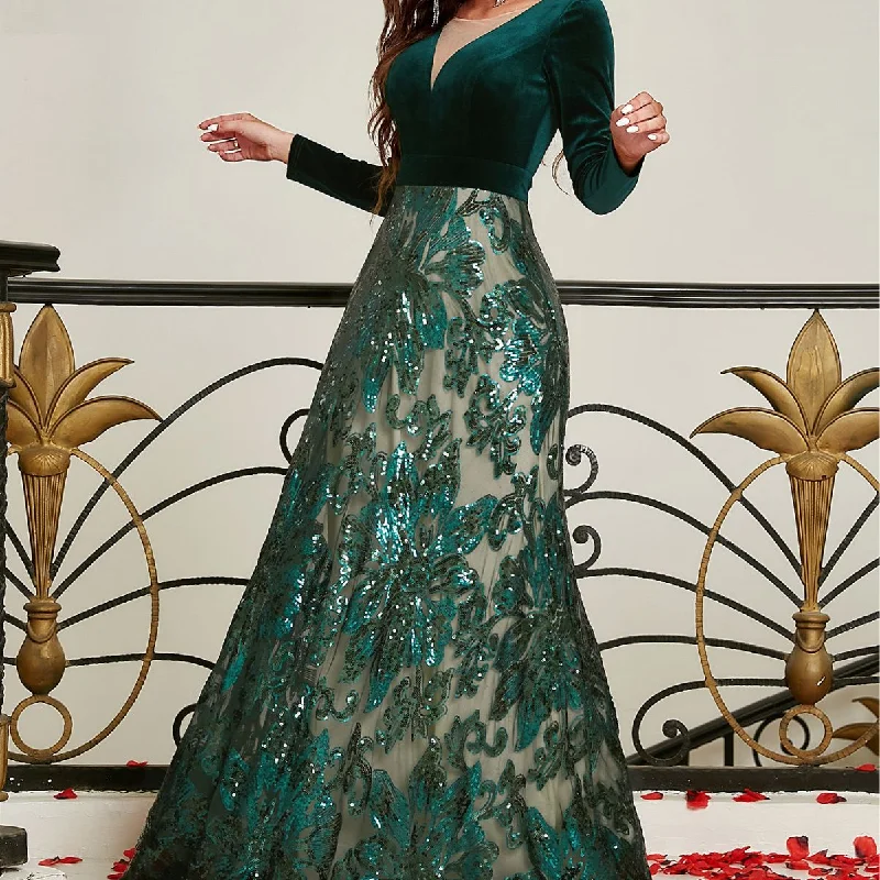 Lace - Embellished Women Dress for an Elegant and Sophisticated Appearance Lace - Embellished Women Dress for an Elegant and Sophisticated Appearance NiDELL Cross-Border Autumn and Winter Evening Dress Velvet Sequins Dress Long Sleeve V-neck Tight Waist Dress-A136 Lace - Embellished Women Dress for an Elegant and Sophisticated Appearance Lace - Embellished Women Dress for an Elegant and Sophisticated Appearance NiDELL Cross-Border Autumn and Winter Evening Dress Velvet Sequins Dress Long Sleeve V-neck Tight Waist Dress-A136