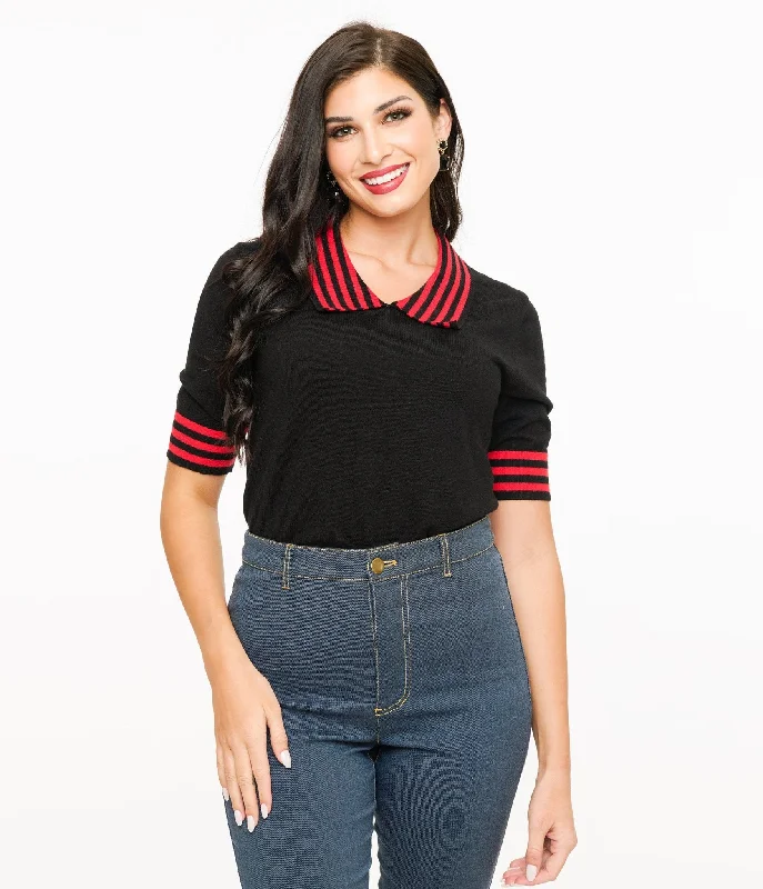 button down women cardigan with vintage buttonsbutton down women cardigan with vintage buttonsBlack & Red Striped Collar Knit Sweater button down women cardigan with vintage buttonsbutton down women cardigan with vintage buttonsBlack & Red Striped Collar Knit Sweater