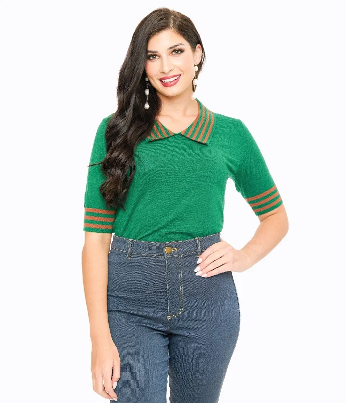 cropped women cardigan to pair with high - waisted jeanscropped women cardigan to pair with high - waisted jeansGreen & Orange Striped Collar Knit Sweater cropped women cardigan to pair with high - waisted jeanscropped women cardigan to pair with high - waisted jeansGreen & Orange Striped Collar Knit Sweater
