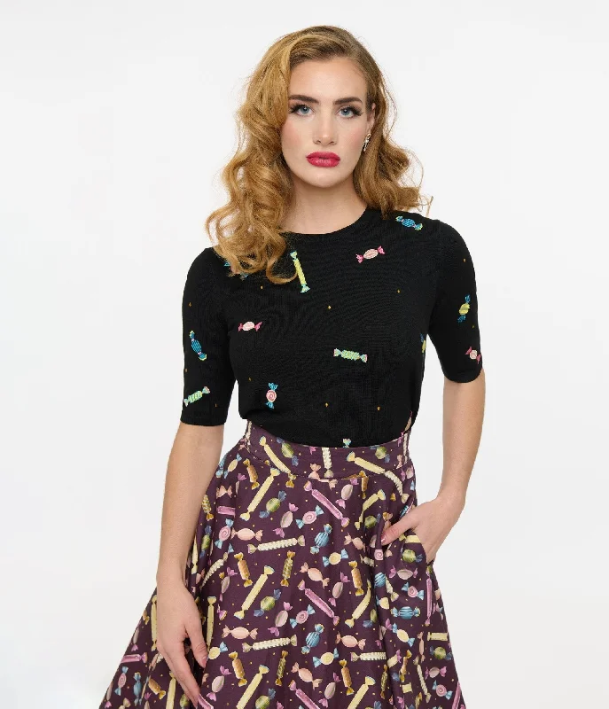 open front women cardigan for easy stylingopen front women cardigan for easy stylingRoyal Monk 1950s Black & Rainbow Candy Sweater open front women cardigan for easy stylingopen front women cardigan for easy stylingRoyal Monk 1950s Black & Rainbow Candy Sweater