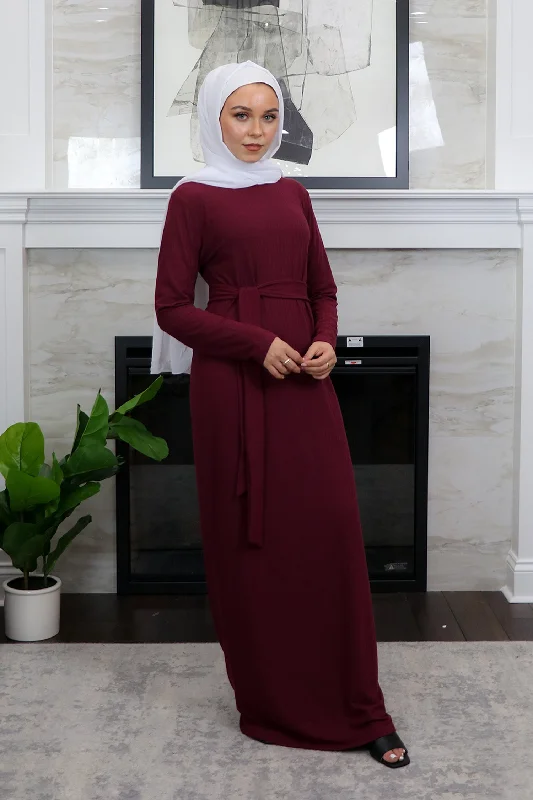v neck women cardigan to elongate the necklinev neck women cardigan to elongate the necklineSheath Ribbed Maxi Dress - Maroon