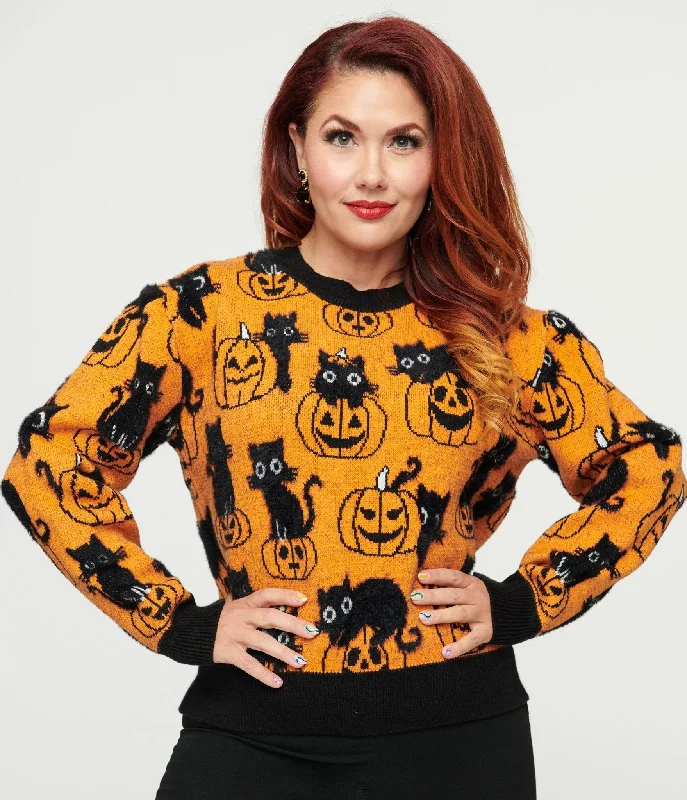 organic cotton women cardigan for an eco - friendly choiceorganic cotton women cardigan for an eco - friendly choiceUnique Vintage Orange Pumpkin & Black Cat Print Sweater organic cotton women cardigan for an eco - friendly choiceorganic cotton women cardigan for an eco - friendly choiceUnique Vintage Orange Pumpkin & Black Cat Print Sweater