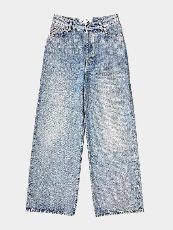Embroidered women jeans with intricate patternsHigh Waist Washed Jeans