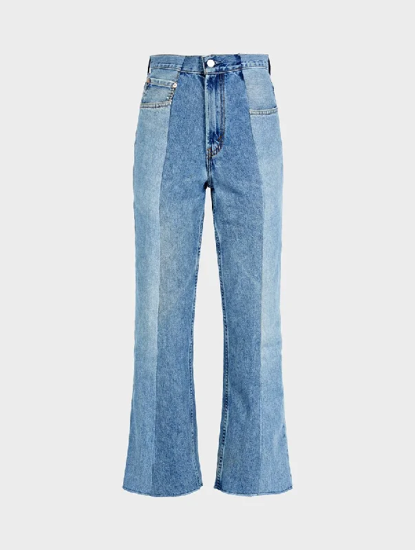 Plus - size women jeans for a comfortable and stylish fitFlare Jean Light/Mid Blue
