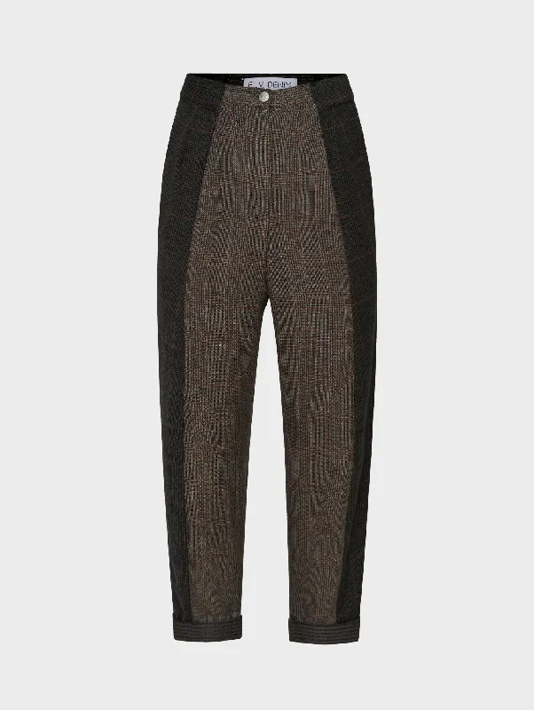 Skinny women jeans with a form - fitting designMaeve Trousers Wool Check Suiting