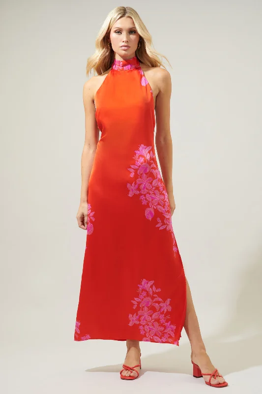 Mini Women Dress with a Short Hem for a Young and Trendy StyleBerlin Inferno Hawkins Satin Halter Maxi Dress Mini Women Dress with a Short Hem for a Young and Trendy StyleBerlin Inferno Hawkins Satin Halter Maxi Dress