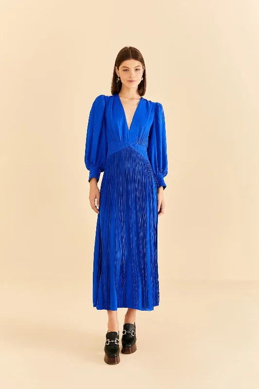 Mini Women Dress with a Short Hem for a Young and Trendy StyleBright Blue Fringes Maxi Dress Mini Women Dress with a Short Hem for a Young and Trendy StyleBright Blue Fringes Maxi Dress