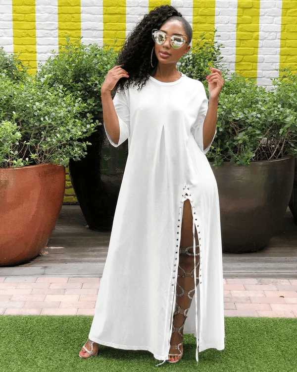 Mermaid - Style Women Dress with a Fitted Silhouette for Special OccasionsCasual White Maxi Dresses Mermaid - Style Women Dress with a Fitted Silhouette for Special OccasionsCasual White Maxi Dresses