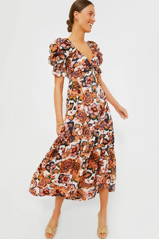 Strapless Women Dress with a Built - in Bra for Comfort and SupportDesert Floral Print Jewel Ankle Dress Strapless Women Dress with a Built - in Bra for Comfort and SupportDesert Floral Print Jewel Ankle Dress