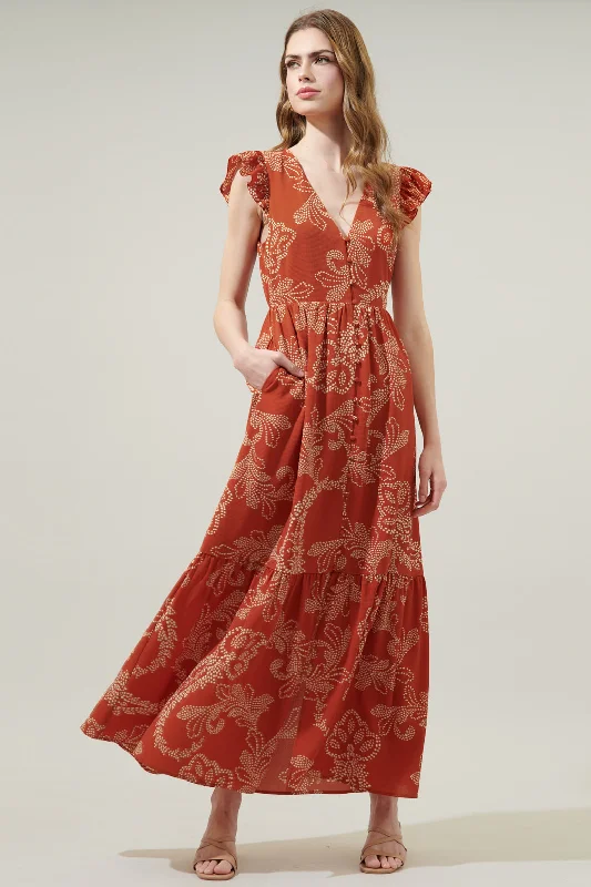 Halter Neck Women Dress to Show Off the Shoulders and NecklineGinger Paisley Evianna Button Down Maxi Dress Halter Neck Women Dress to Show Off the Shoulders and NecklineGinger Paisley Evianna Button Down Maxi Dress