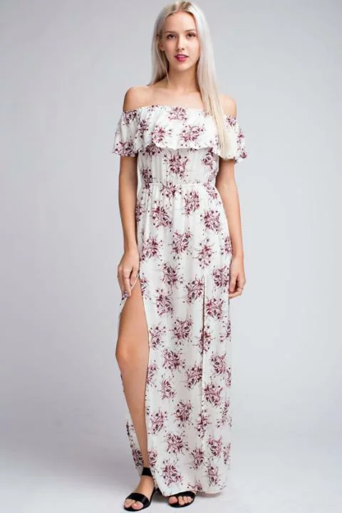 Little Black Women Dress with Sequins for a Glamorous Night OutI Adore White Floral Print Off-the-Shoulder Maxi Dress Little Black Women Dress with Sequins for a Glamorous Night OutI Adore White Floral Print Off-the-Shoulder Maxi Dress