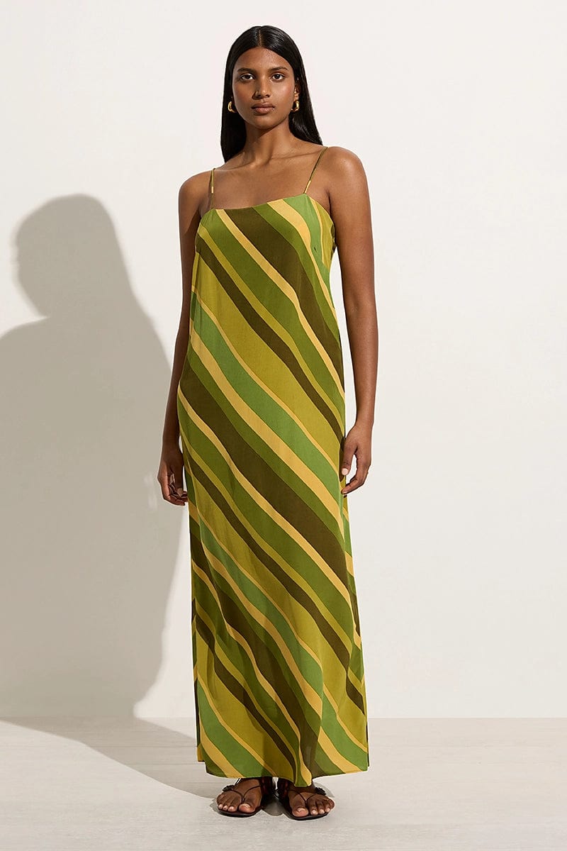 Plus Size Women Dress with a Flattering A - Line Cut for Comfort and StyleMuni Maxi Dress Cisco Stripe Palm - Final Sale Plus Size Women Dress with a Flattering A - Line Cut for Comfort and StyleMuni Maxi Dress Cisco Stripe Palm - Final Sale