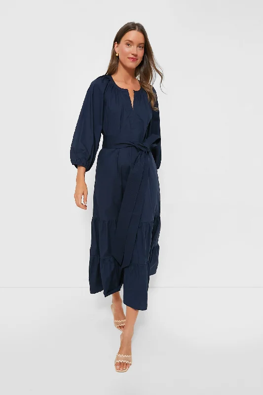 Ruffled Women Dress with Multiple Layers for a Playful and Girly StyleNavy Lyles Dress Ruffled Women Dress with Multiple Layers for a Playful and Girly StyleNavy Lyles Dress