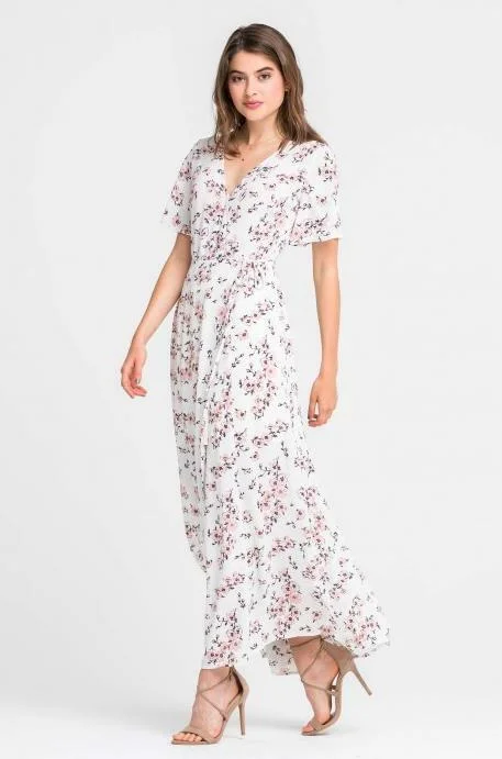 Ruffled Women Dress with Multiple Layers for a Playful and Girly StyleProvence Ivory Floral Print Wrap Maxi Dress Ruffled Women Dress with Multiple Layers for a Playful and Girly StyleProvence Ivory Floral Print Wrap Maxi Dress