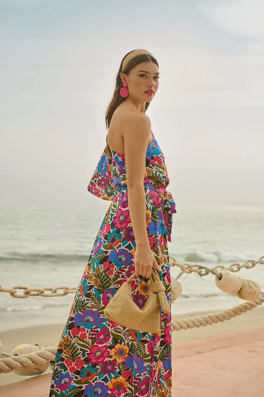 Printed Abstract Women Dress for a Modern and Artistic AppealSanta Elena Meara One Shoulder Satin Maxi Dress Printed Abstract Women Dress for a Modern and Artistic AppealSanta Elena Meara One Shoulder Satin Maxi Dress