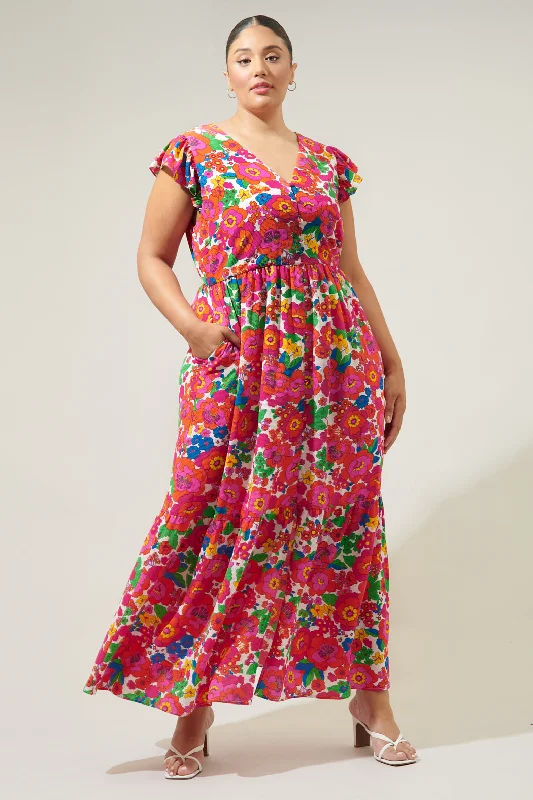Lace - Embellished Women Dress for an Elegant and Sophisticated AppearanceSummersalt Tropical Evianna Button Down Maxi Dress Curve Lace - Embellished Women Dress for an Elegant and Sophisticated AppearanceSummersalt Tropical Evianna Button Down Maxi Dress Curve