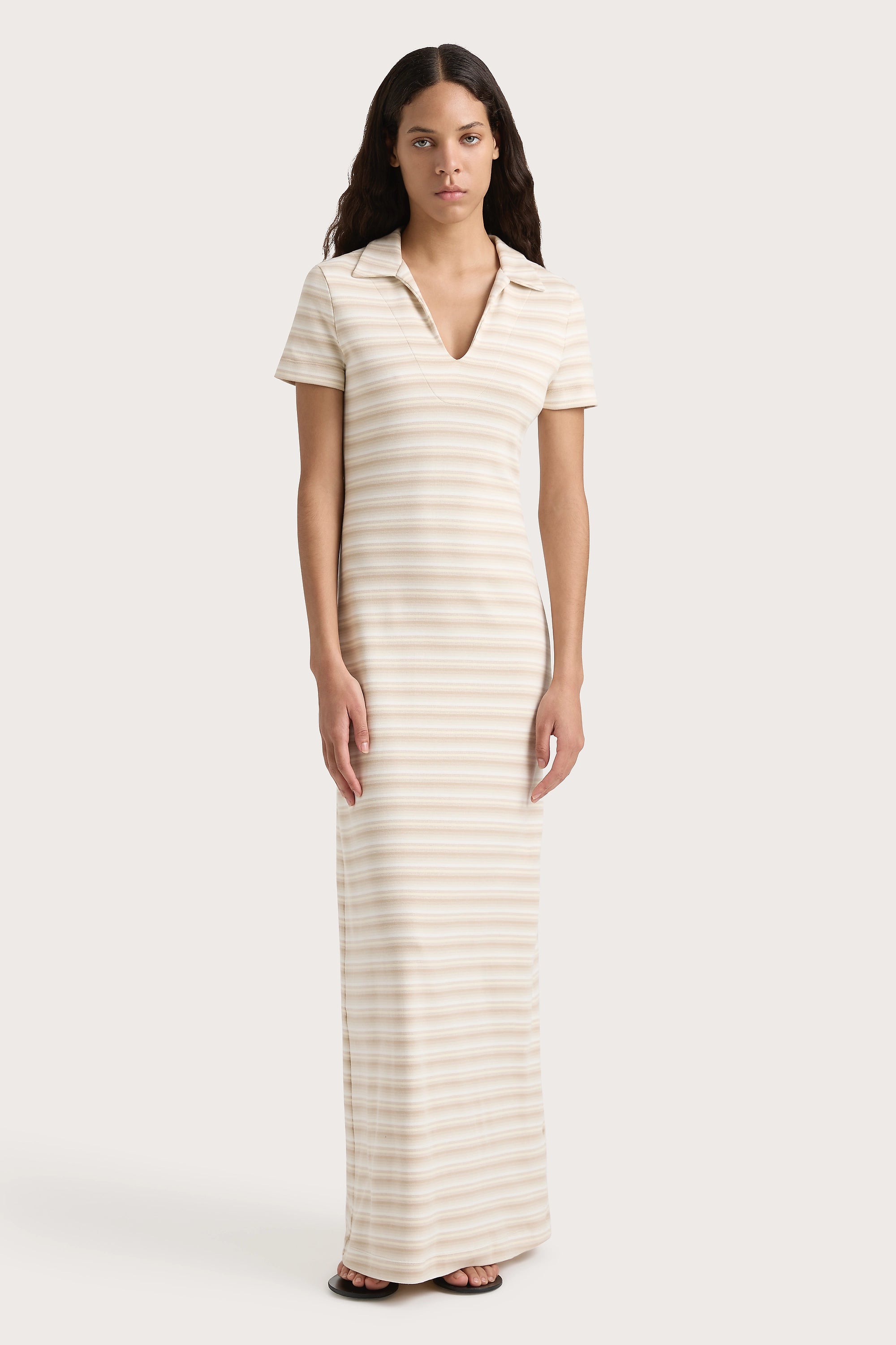 Halter Neck Women Dress to Show Off the Shoulders and NecklineTiesse Maxi Dress Cream Stripe Halter Neck Women Dress to Show Off the Shoulders and NecklineTiesse Maxi Dress Cream Stripe
