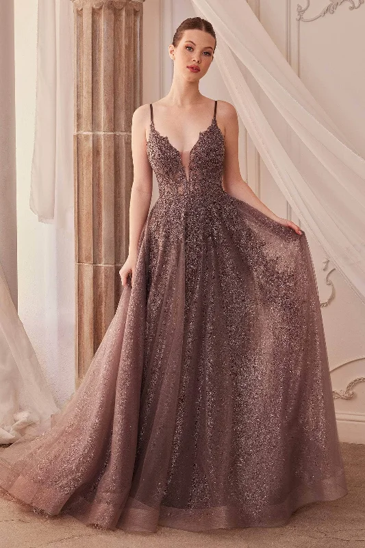 Plus Size Women Dress with a Flattering A - Line Cut for Comfort and StyleAndrea and Leo A1261 - Lace Trailed Gown Plus Size Women Dress with a Flattering A - Line Cut for Comfort and StyleAndrea and Leo A1261 - Lace Trailed Gown