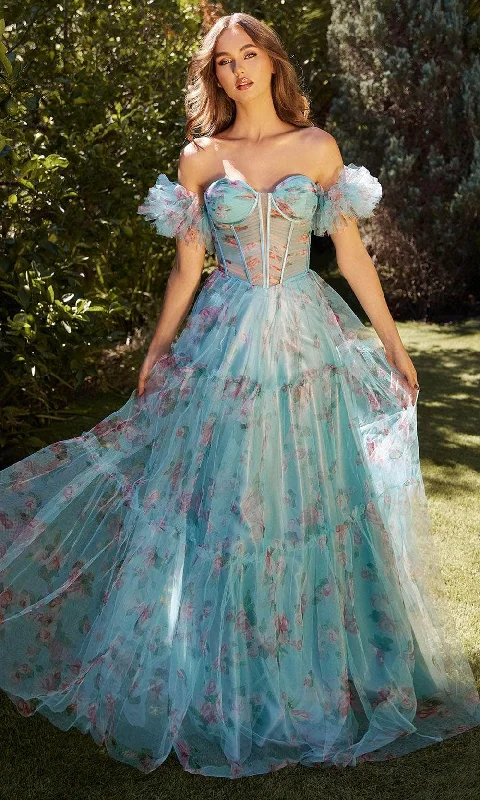 Strapless Women Dress with a Built - in Bra for Comfort and SupportAndrea and Leo A1285 - Floral Print Sweetheart Evening Dress Strapless Women Dress with a Built - in Bra for Comfort and SupportAndrea and Leo A1285 - Floral Print Sweetheart Evening Dress