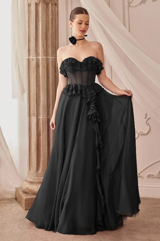 Printed Abstract Women Dress for a Modern and Artistic AppealAndrea and Leo A1341 - Ruffled Sweetheart Gown Printed Abstract Women Dress for a Modern and Artistic AppealAndrea and Leo A1341 - Ruffled Sweetheart Gown